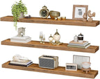 RALGEND Floating Shelves for Wall, 1.5" Thick Wall Shelf Set of 3 - Image 9