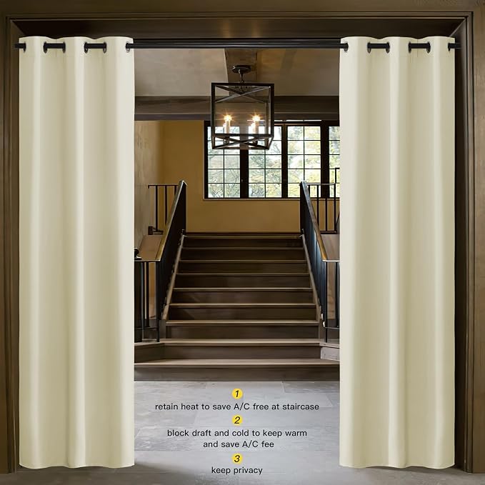 NICETOWN Door Curtain for Doorway Privacy, Curtains 80 Inch Length, Room - Image 2
