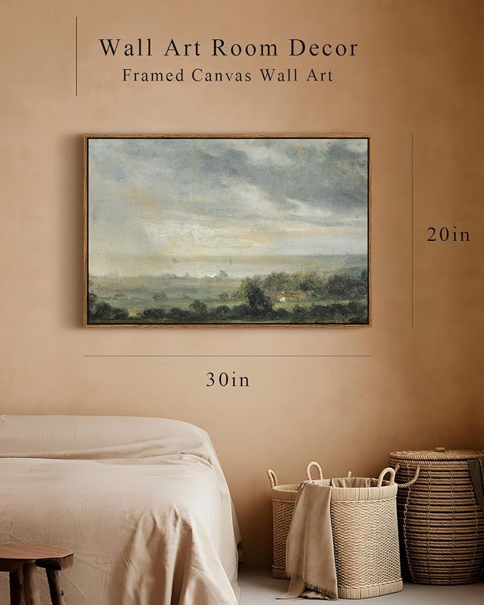 InSimSea Framed Canvas Wall Art, Vintage Decor, Modern Farmhouse, Cottagecore - Image 4