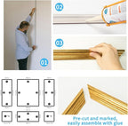 Art3d Pre-Cut Wall Molding Set of 6 pcs, Ready-to-Assemble Wainscoting Panels - Image 8