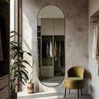 Oval Full Length Mirror, Ultra-Clear Explosion-Proof Dressing Mirror, Simple by TheiaMo