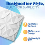 Art3d 12-Pack PVC Drop Ceiling Tiles, 2ft x 2ft, Floral Style - Image 3