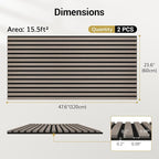TONOR Wood Wall Panels for Wall, 2 Pack 47.2" x 23.6"/ 120 x60cm Acoustic Wall - Image 3