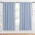 NICETOWN Bedroom Window Curtain Panels, Vintage Blue, 2 Panels, 62 in x 72 in by NICETOWN
