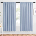NICETOWN Bedroom Window Curtain Panels, Vintage Blue, 2 Panels, 62 in x 72 in by NICETOWN