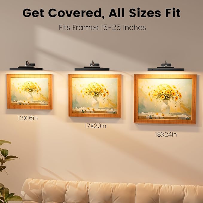 Wireless Picture Lights 12", 4400mAh Battery Powered Cordless Wall Lights - Image 4