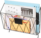 YBING Wall File Organizer for Office Hanging Wall File Holder and Basket Set of - Image 3
