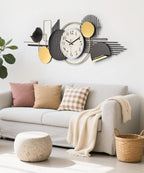 Large Wall Clock, Modern Silent Non-Ticking Metal Wall Art Wall Clocks Battery - Image 4