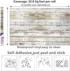 Arthome 23.6x200'' Gray Rustic Wood Contact Paper Peel and Stick Self-Adhesive - Image 7