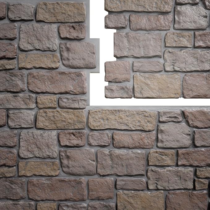 EverStone Cobblestone Faux Stone Panel, Grand Canyon Color - Image 9