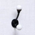 Indian Shelf Pack of 12 Double Prong White Decorative Coat Hooks Unique Coat by IndianShelf