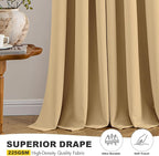 MIULEE Blackout Curtains for Bedroom Living Room 2 Panels, Thermal Insulated - Image 5