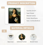 Funny Mona Lisa Canvas Wall Art - Image 5