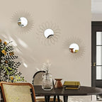 3 Pack Metal Mirrors for Wall Sunburst Wall Mirrors Home Décor Decorative - Image 3