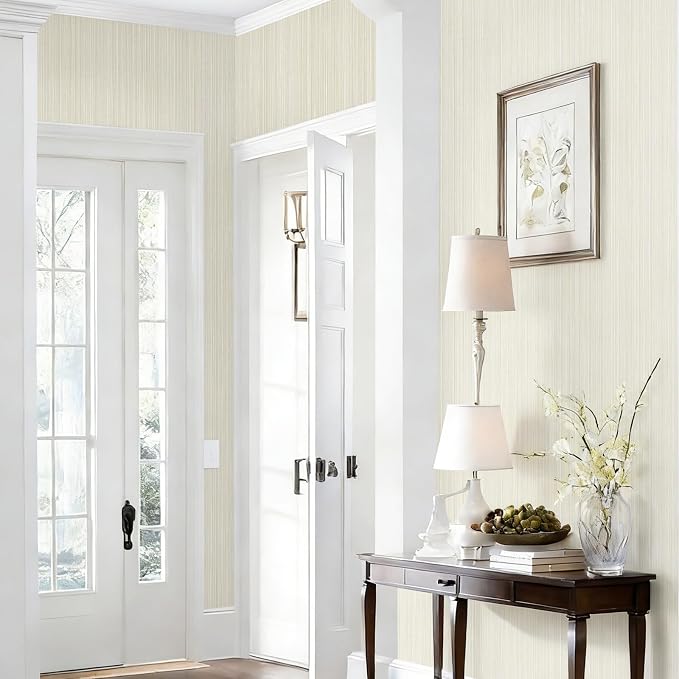 YXTII 20.8" x 196.8" Grasscloth Peel and Stick Wallpaper - Image 4