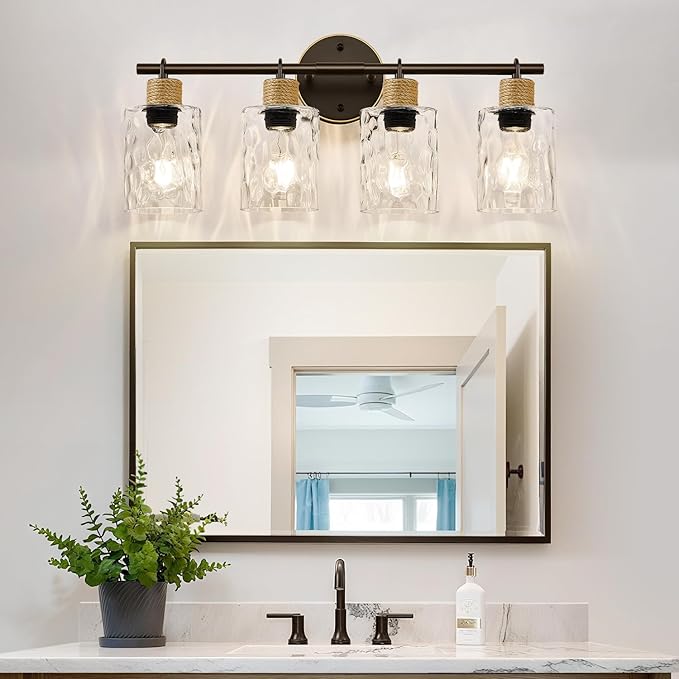 MOKATNG Bathroom Light Fixtures, 4-Light Coastal Vanity Lights - Image 5