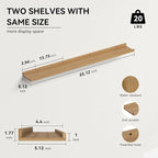Boswillon 55.1 Inches Long Floating Shelves, 2 Set Rustic Wall Shelf - Image 3