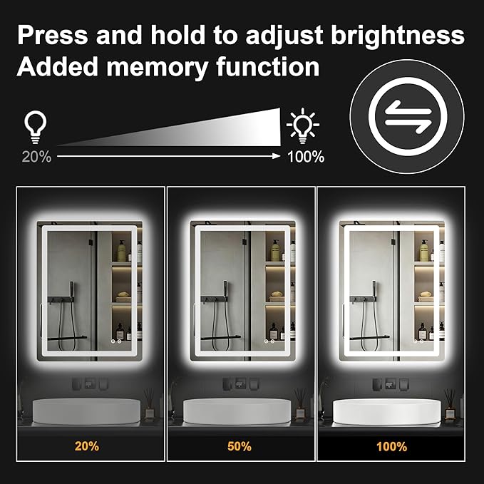 AMOISE LED Bathroom Vanity Mirror - Image 5