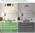 Indoi 3-Light Bathroom Light Fixtures, Bathroom Wall Lamp - Image 2