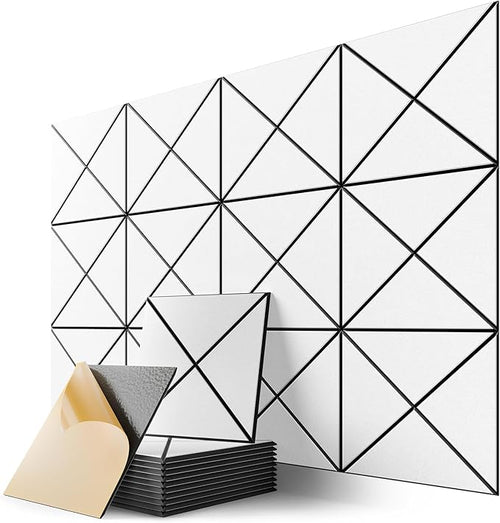 12 Pack Self-Adhesive Acoustic Panels, Soundproof Wall Panels by Lebenforce