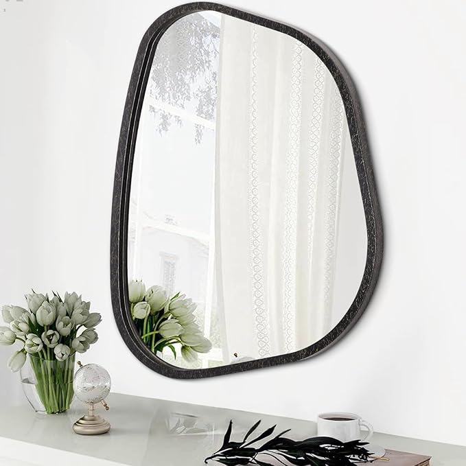 Irregular Asymmetrical Mirror Wall Mounted, Unique Vanity Mirror, Shaped by HLFMVWE