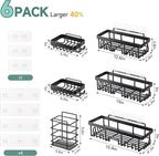 Veken Shower Caddy 6-Pack, Advanced Rustproof Design, No Drilling Adhesive - Image 7