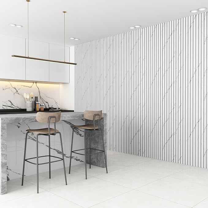 8-Pack WPC Wall Panels 108’’ x 6.1’’ 3D Slat Wall Panel Acoustic Wall Paneling - Image 4