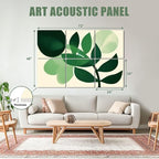 6 Pack Art Acoustic Panels Sound Absorbing Boho Botanical Leaf Orange Green - Image 2