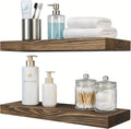 Floating Shelves 2 inch Thick for Wall Set of 2, 24 inch High-End Solid Wood by xwne
