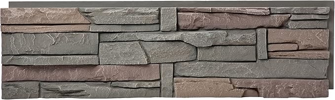 GenStone Faux Stacked Stone Panel 41" x 11.25" in Keystone Color by GenStone