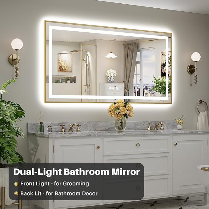 68x36 Inch LED Bathroom Mirror - Image 3