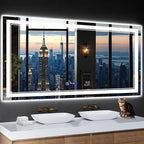 60"x30" LED Bathroom Mirror by INFINIGLASS