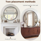 NEWBULIG 30 Inch Round Wall Mirror, Bathroom Mirror - Image 5