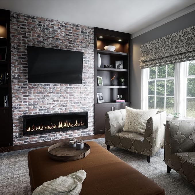 EverStone Aged Brick Faux Brick Panel, 46 7/8" W x 27" H x 1 1/4" D, Farmhouse - Image 11
