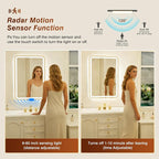 24x32 Inch Gold Framed LED Bathroom Mirror - Image 9