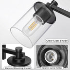 DORESshop 20 Inch Bathroom Light Fixtures, 3-Light Upgraded Matte Black - Image 4