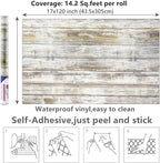 Arthome 11x100'' Gray Rustic Wood Contact Paper Peel and Stick Self-Adhesive - Image 7