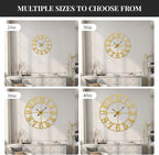 Cuspin 40 Inch Extra Large Wall Clock Gold, Battery Operated Wall Clock Silent - Image 6