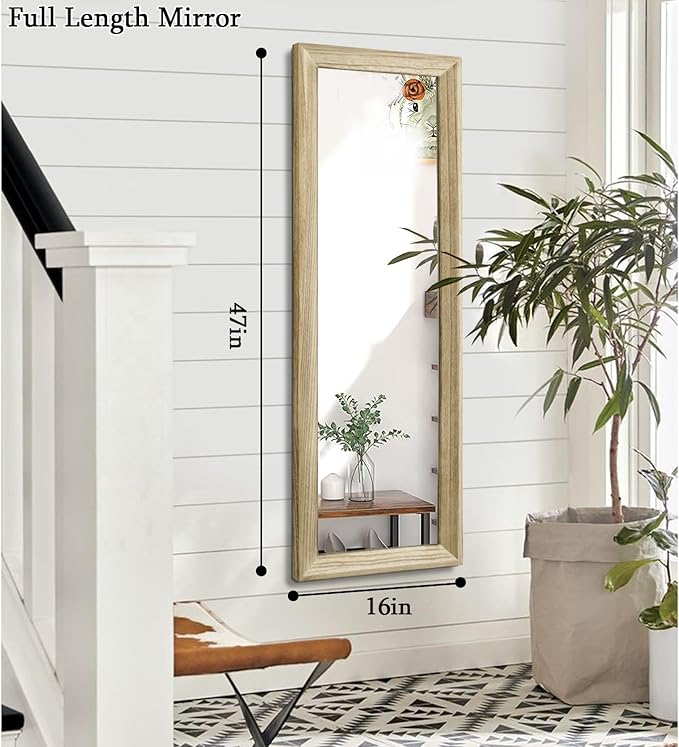 AAZZKANG Full Length Door Mirror Wooden Frame Large Mirrors - Image 2