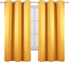LEMOMO Yellow Thermal Blackout Curtains/38 x 63 Inch/Set of 2 Panels Room - Image 2