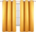 LEMOMO Yellow Blackout Curtains 34 x 63 Inch Length/Set of 2 Curtain - Image 2