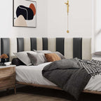 IFNOW Wall Mounted Upholstered Headboard Full, 3D Peel and Stick Soundproof - Image 4