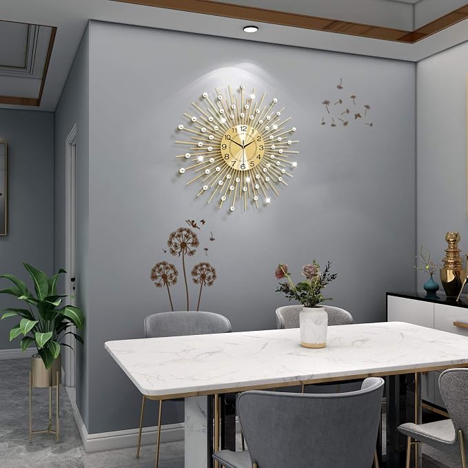 Large Wall Clocks for Living Room Decor Big Silent Wall Clock Battery Operated - Image 2