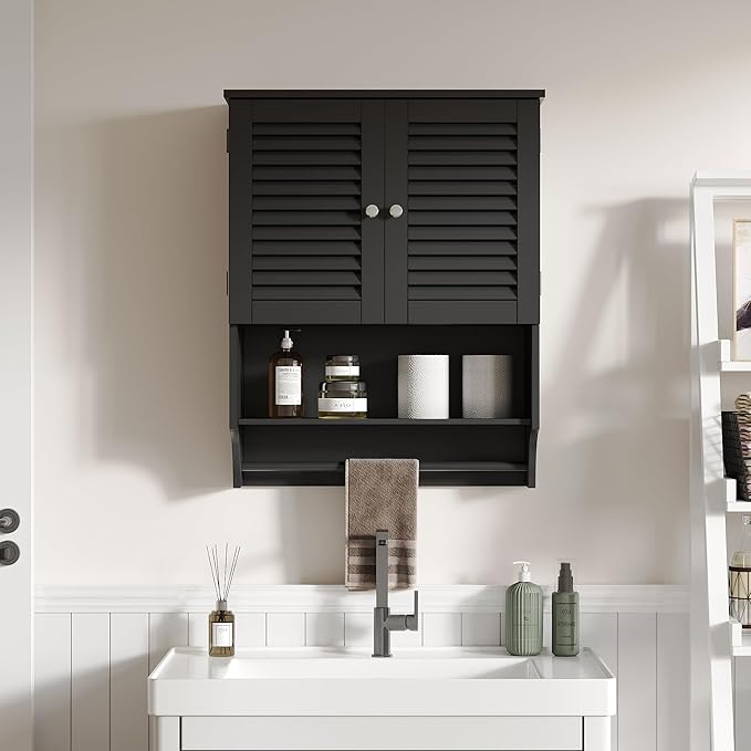 ChooChoo Bathroom Wall Cabinet, Medicine Cabinet, 2 Doors Over The Toilet Space - Image 2