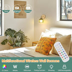 Shenmoyl Vintage Battery Operated Wall Sconce - Image 2