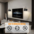 Powfloven Vintage Rechargeable Wall Sconces Set of 2, Battery Operated Bedside - Image 7