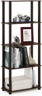 Furinno TURN-S-TUBE Book Shelf, 5-Tier Toolless Storage Shelves by Furinno-FitsYourSpaceFitsYourBudget