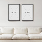 Large Framed Neutral Abstract Wall Art, 2 Piece Modern Canvas Prints Paintings - Image 3