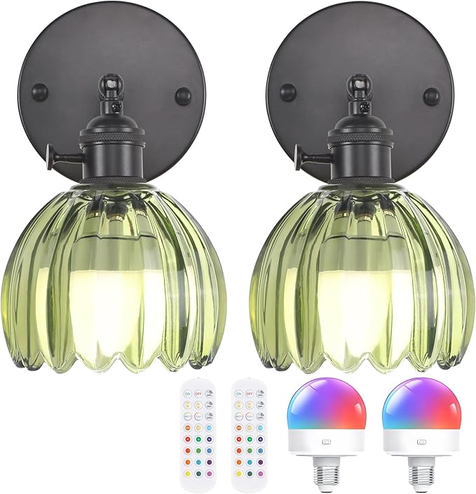 Shenmoyl Vintage Battery Operated Wall Sconce by Shenmoyl