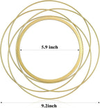 3 Set 9.5 Inch Gold Circle Mirrors Wall Decor Iron Frame Wire Mirror Metal - Image 7